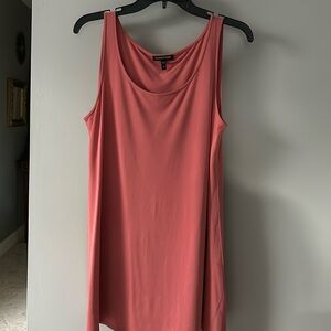 Eileen Fisher long coral silk tank size M